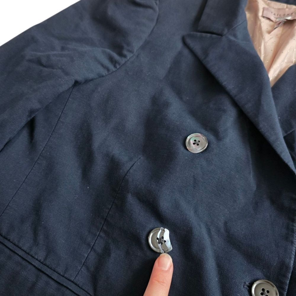 Rebecca Taylor Midnight Navy Double-Breasted Blazer 4 - Picture 7 of 7